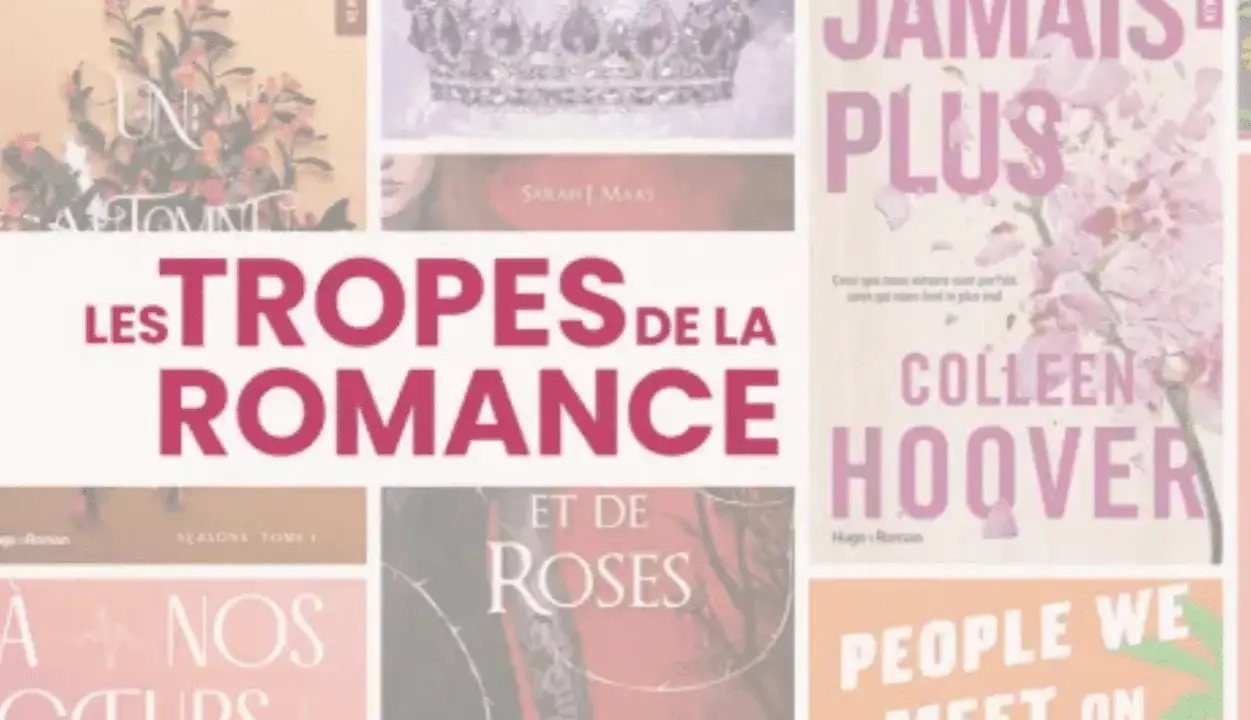 Collage de couvertures de livres romantiques, dont "Jamais Plus" de Colleen Hoover. Une **héroïne femme** pourrait se retrouver dans ces histoires.
